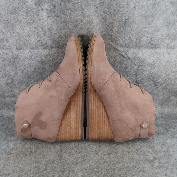 Dr Scholls Shoes Womens 8.5 Booties Fashion Wedge Lace Up Comfort Desert Classic - Picture 9 of 14